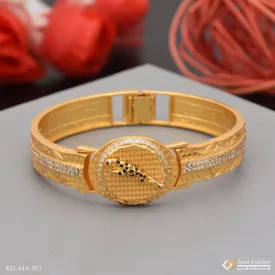 1 Gram Gold Forming Jaguar with Diamond Delicate Design Kada for Men - Style A951