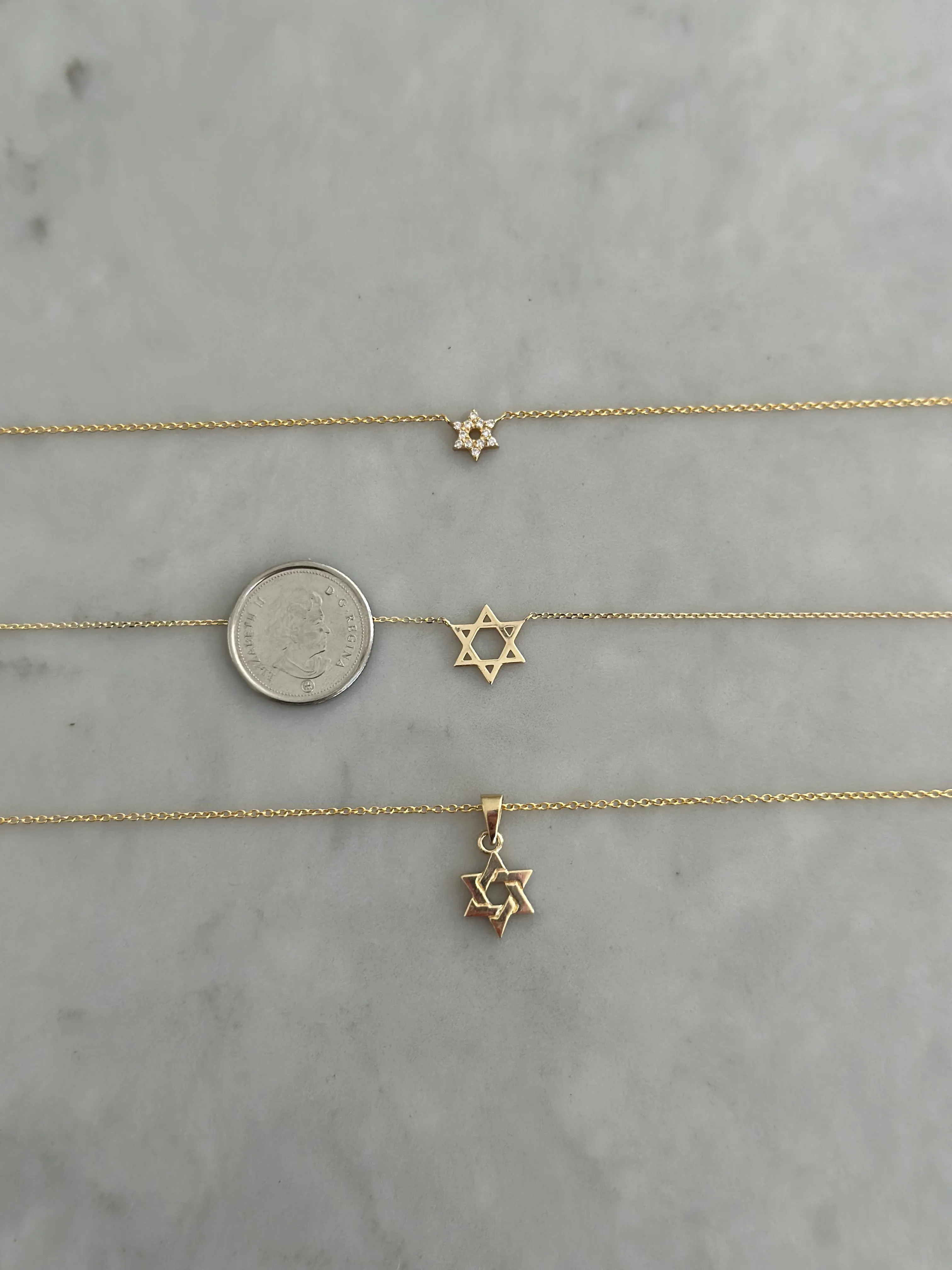 10K Gold Small Star of David Charm
