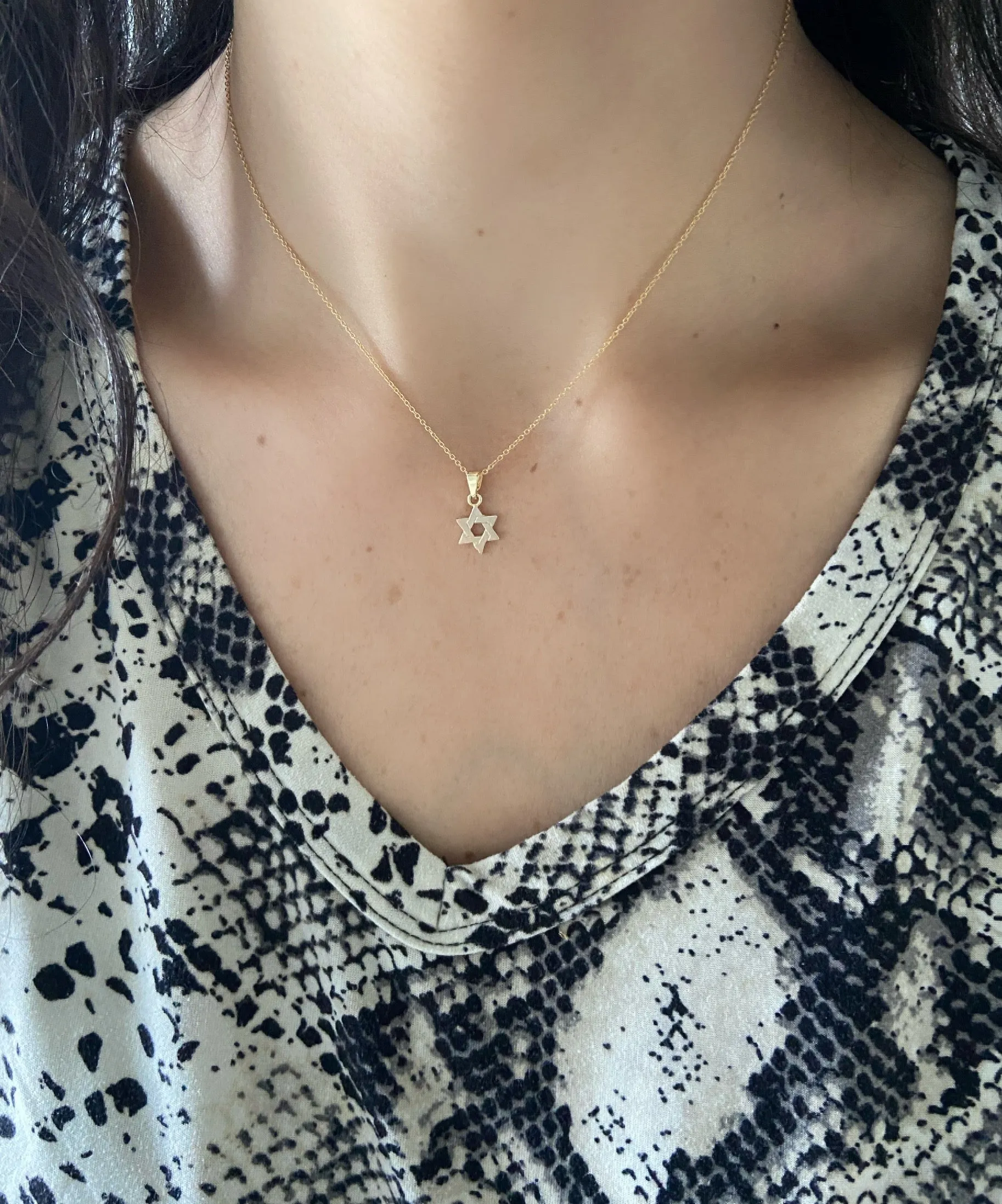 10K Gold Small Star of David Charm