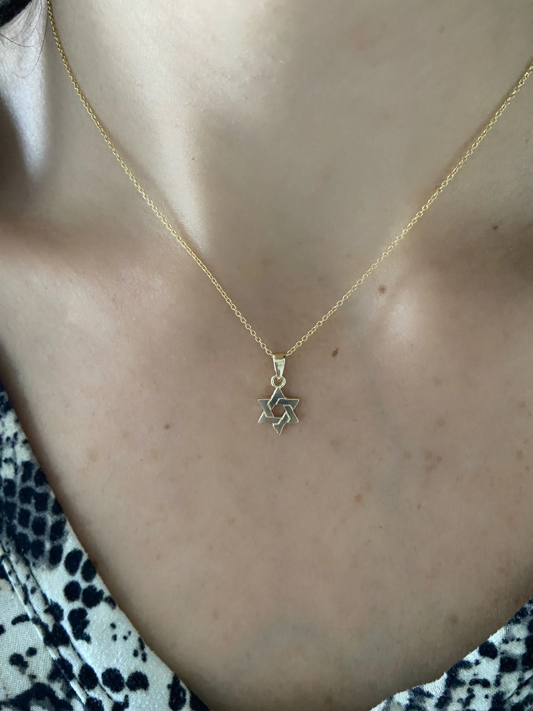 10K Gold Small Star of David Charm