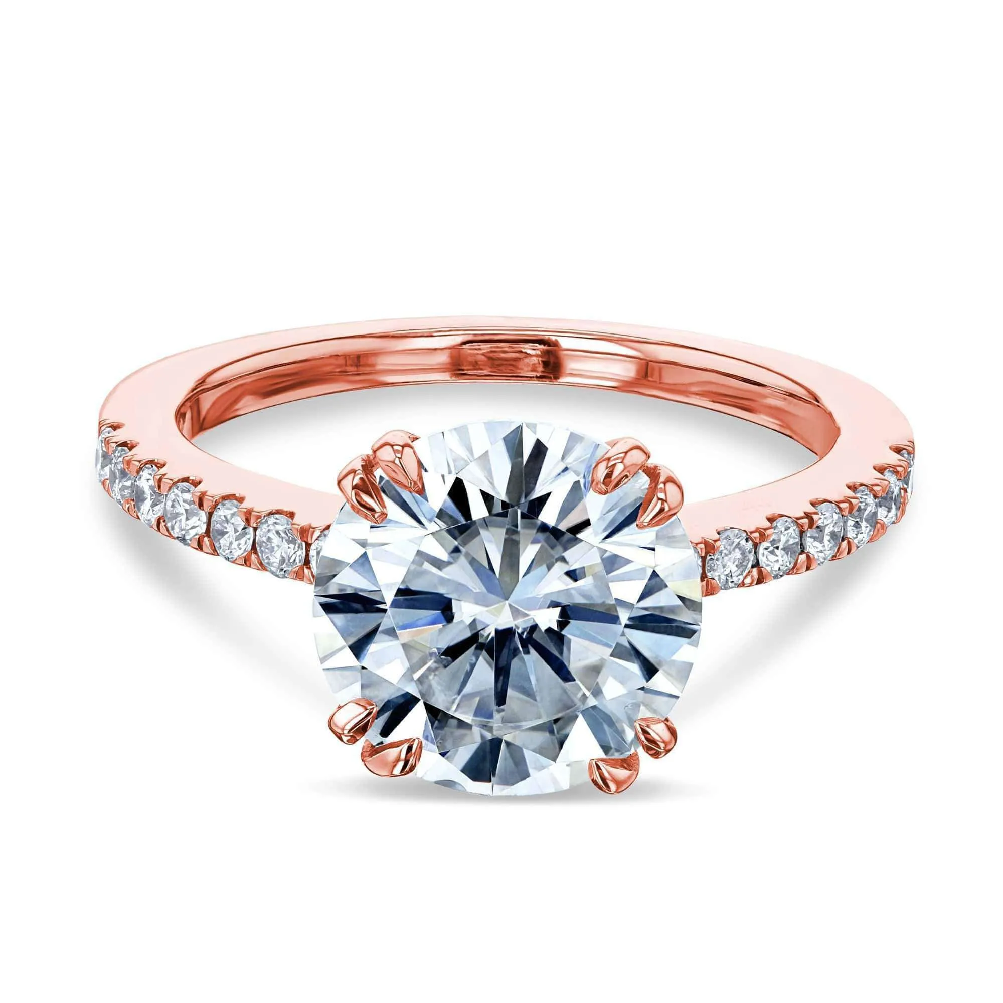 3.1ct Round Forever One Moissanite Ring 14k Gold