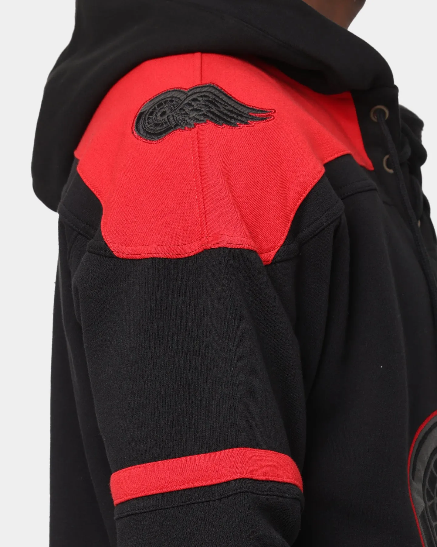 47 Brand Detroit Red Wings NHL Lacer Hoodie Jet Black/Red