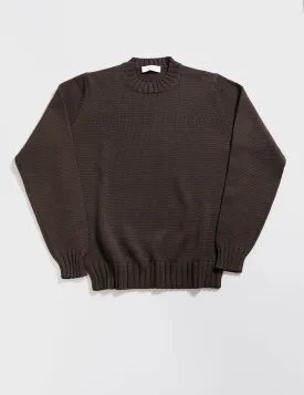 Cioccolato Merino Wool Crewneck Sweater - 5-Gauge Knit