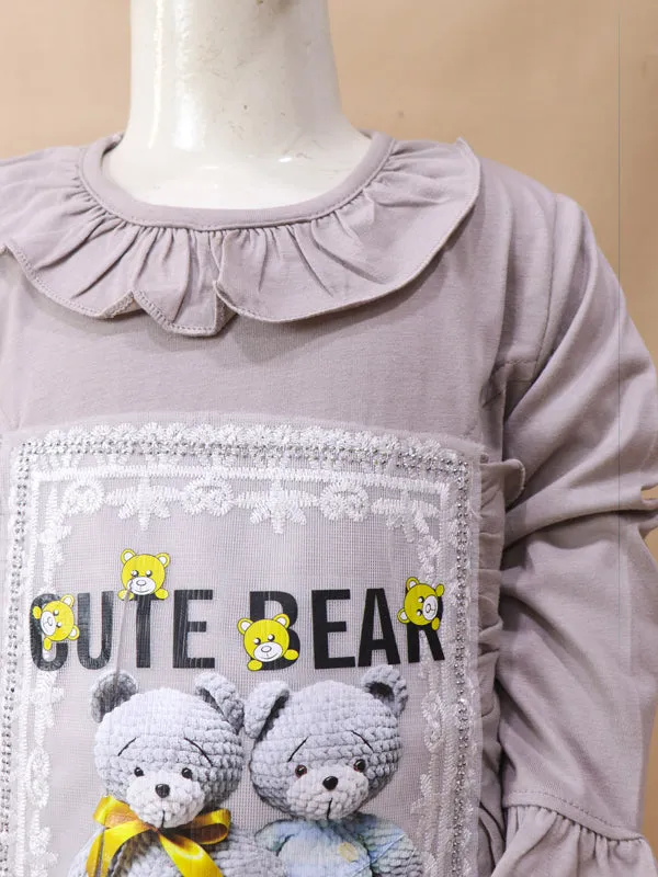 5Yr - 8Yrs Cute Light Grey Suit For Girls BGF GS60