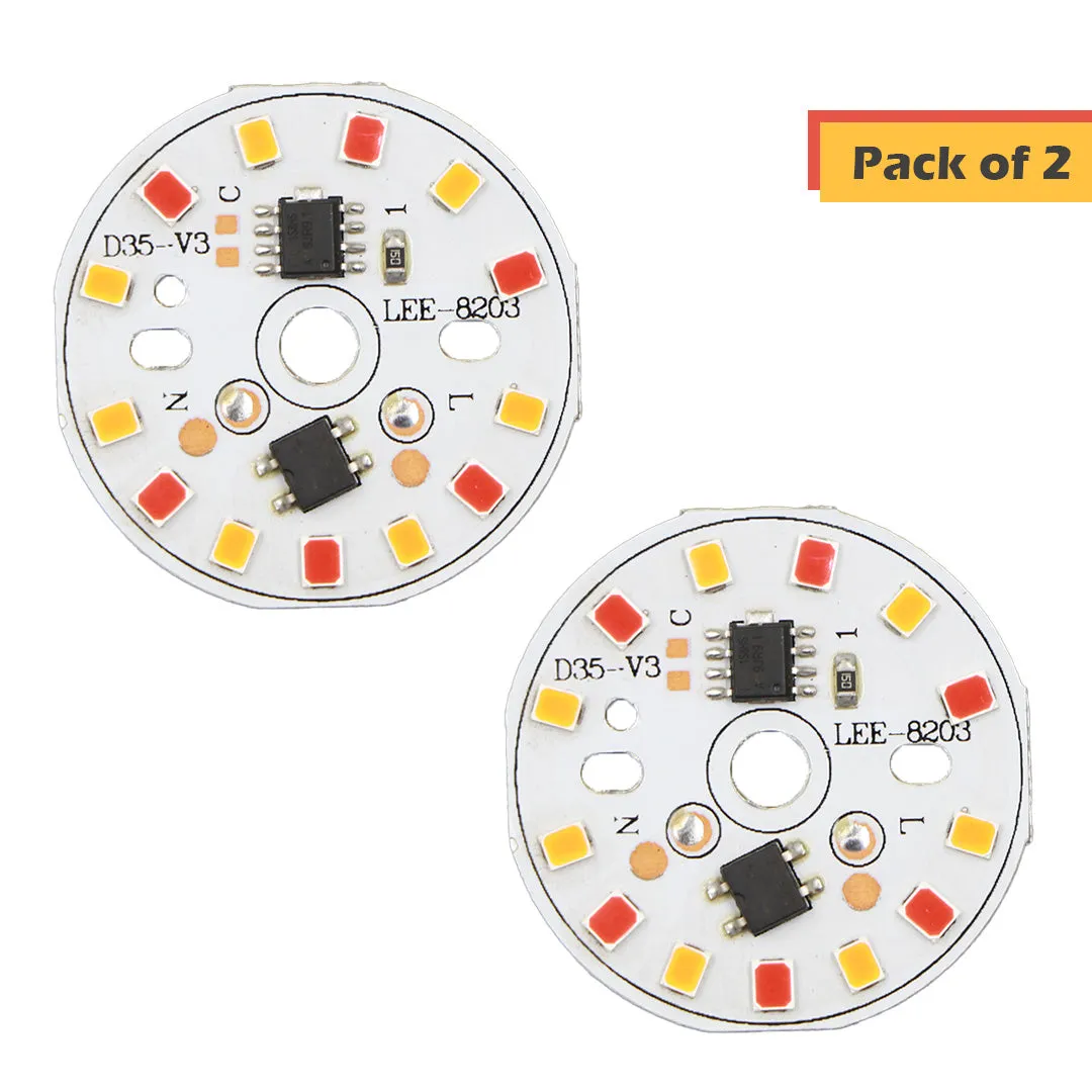 7 Watt 35mm DOB Round PCB - Red
