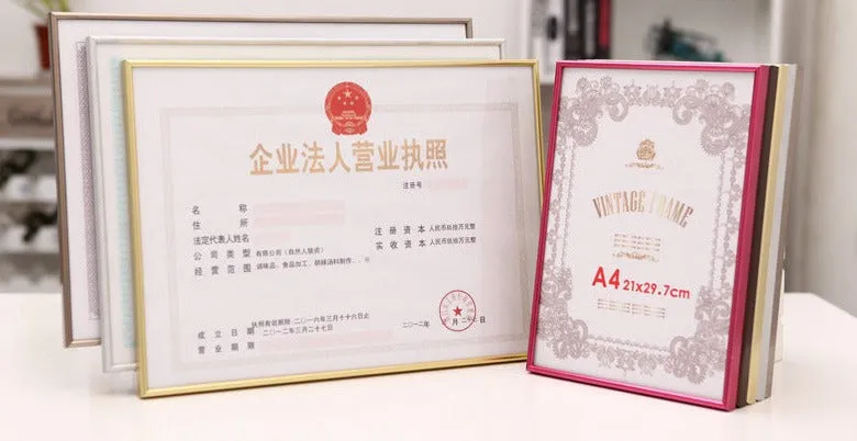 A4 photo and certificate frame