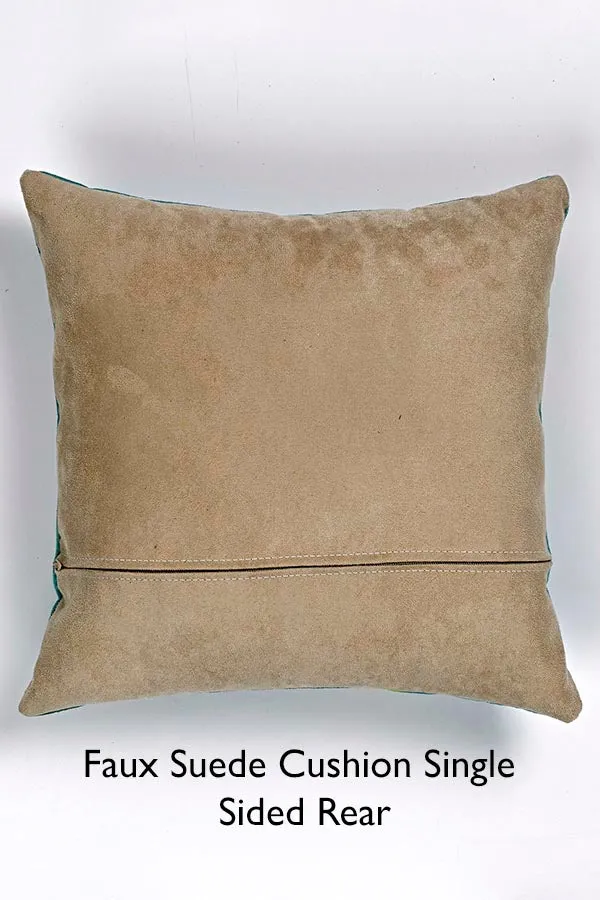 Abstract Plant Square Cushion (Red Wine)