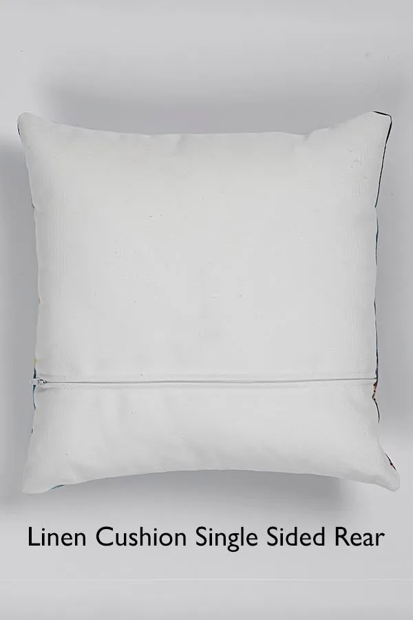Abstract Plant Square Cushion (Red Wine)