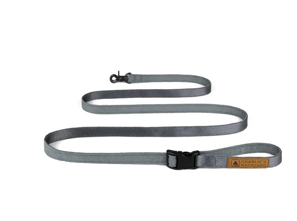 Adjustable Easy Dog Leash in Gray