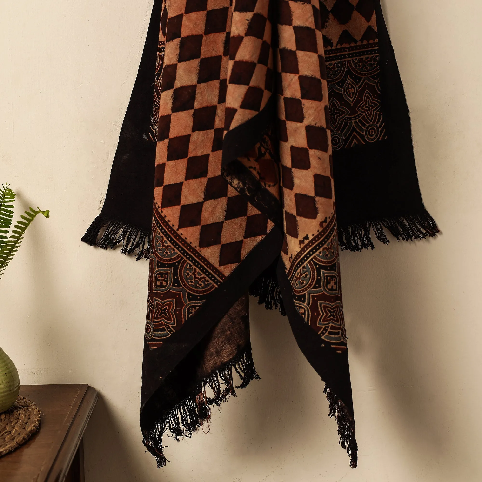 Ajrakh Block Printed Handloom Cotton Towel