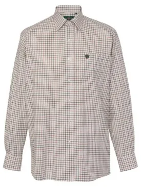 ALAN PAINE Ilkley Mens Country Check Shooting Shirt - Red