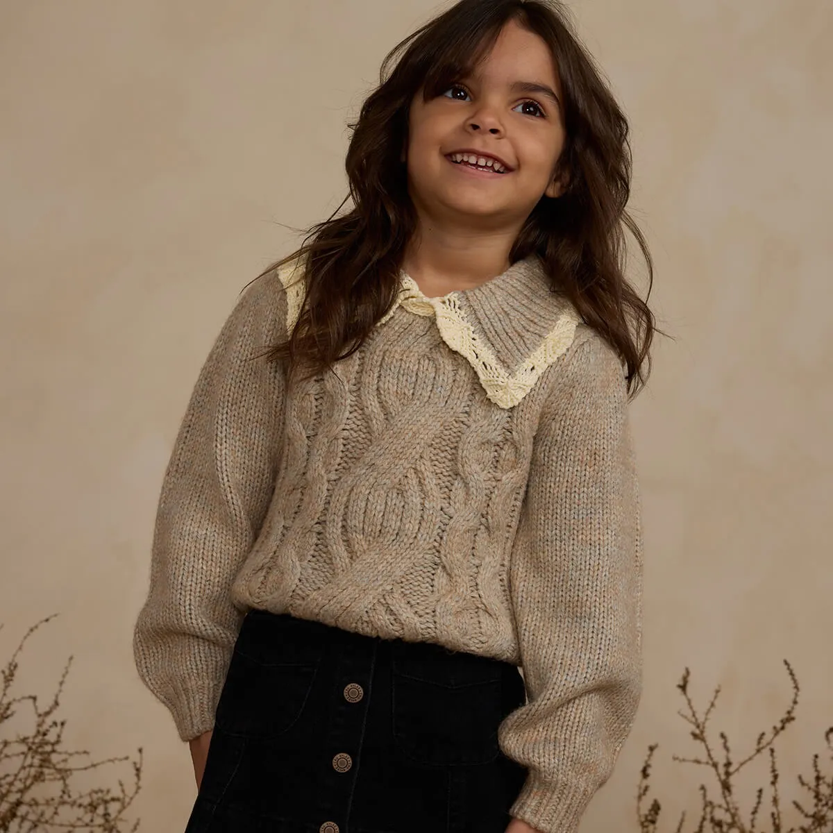 Alice Sweater in Heathered Sand by Rylee & Cru