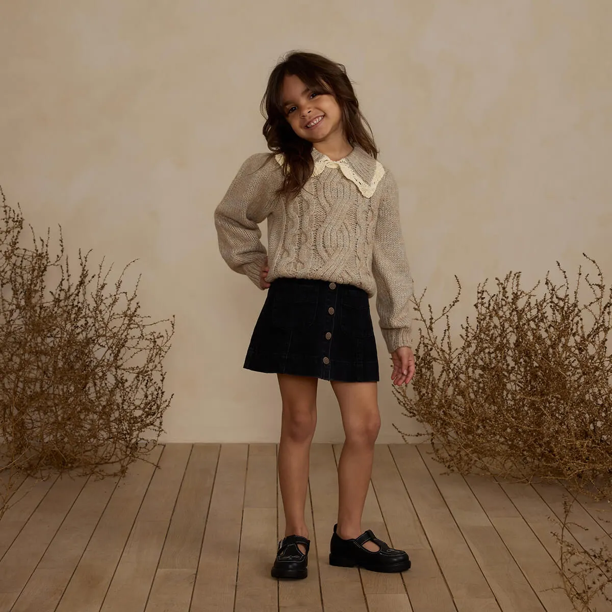 Alice Sweater in Heathered Sand by Rylee & Cru