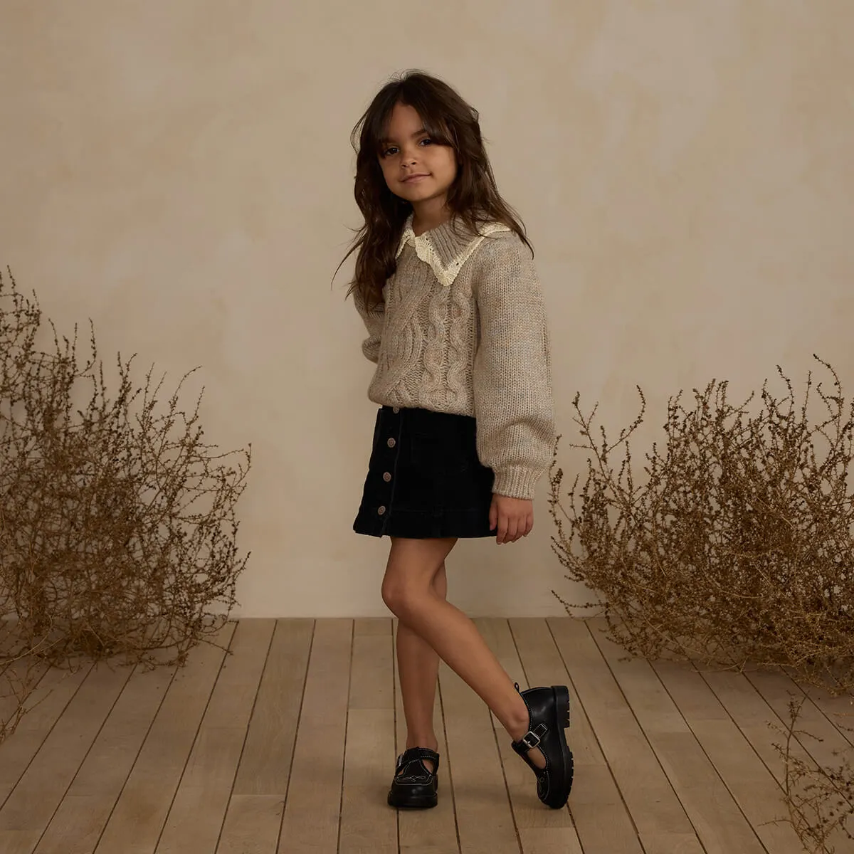 Alice Sweater in Heathered Sand by Rylee & Cru