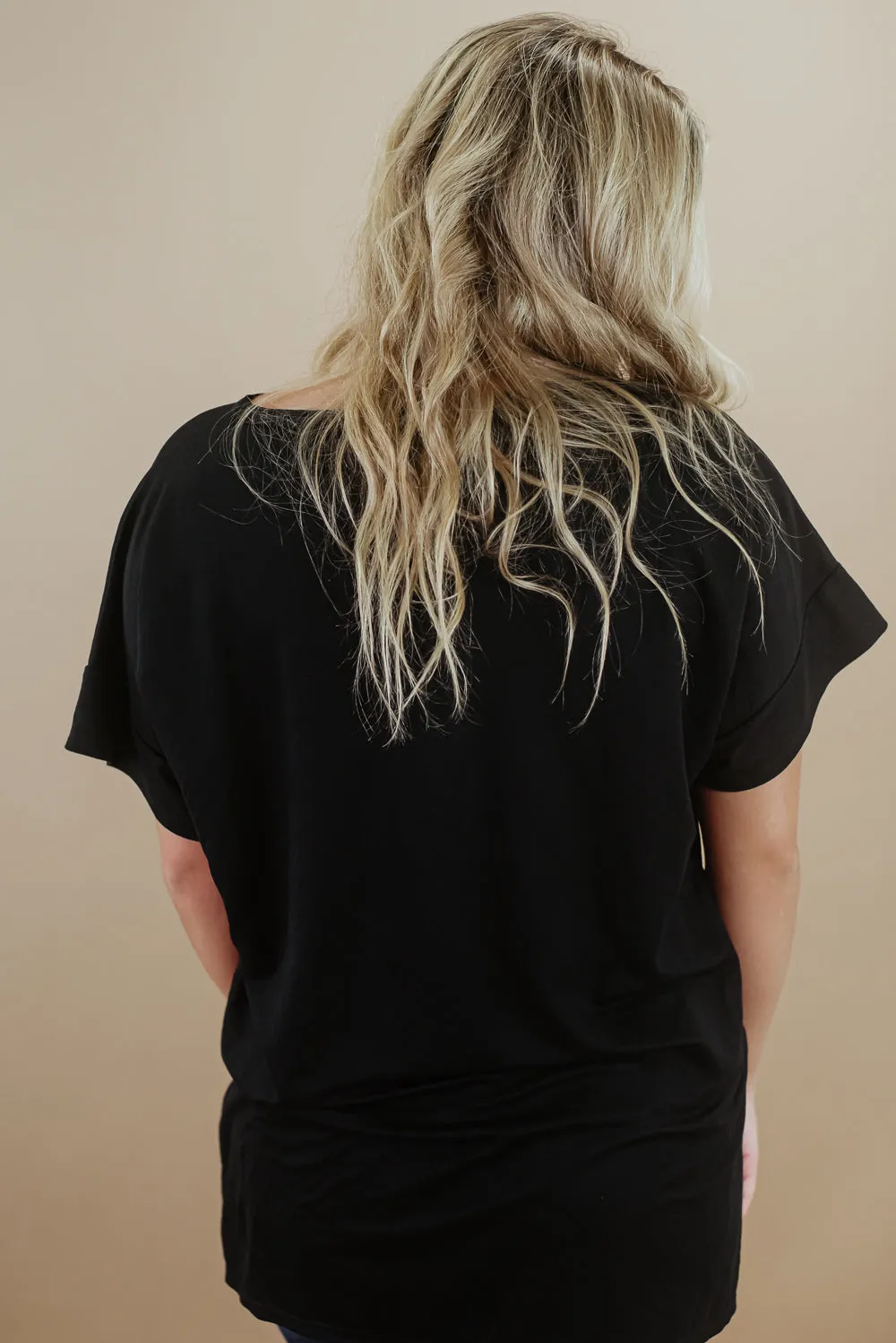 All Basic V Neck Tee, Black