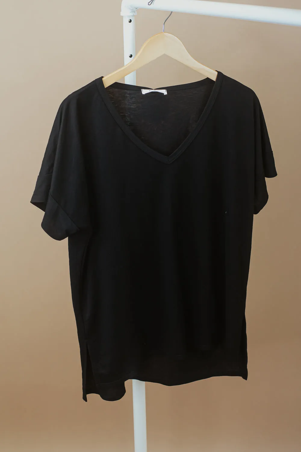 All Basic V Neck Tee, Black
