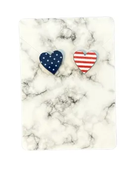 American Flag Stud Earrings - Red White and Blue 4th of July Patriotic Jewelry