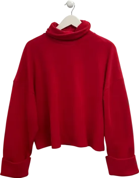 ASOS Red Supersoft Roll Neck Jumper UK M