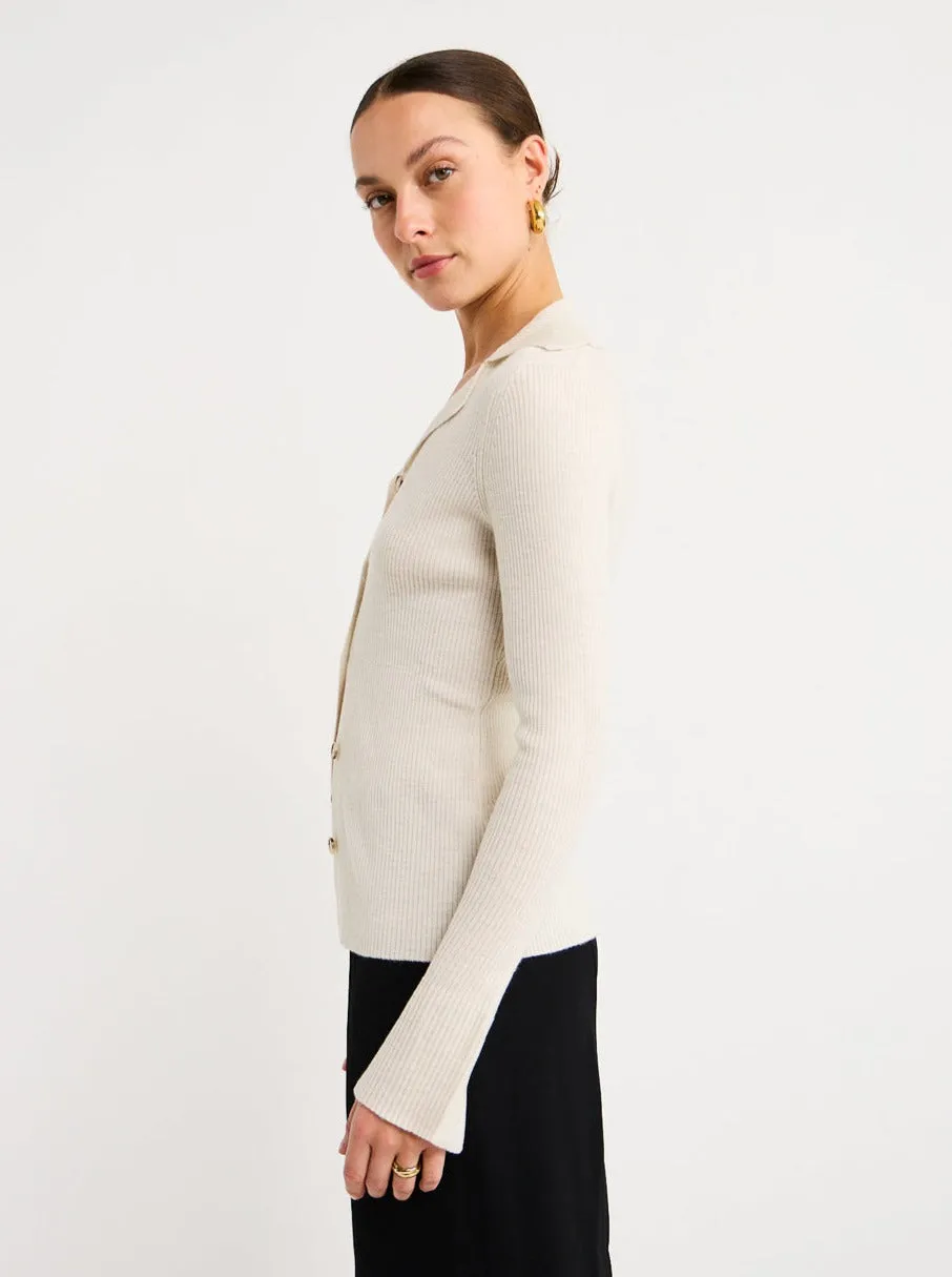 Assembly Label Anala Knit Shirt in Cream