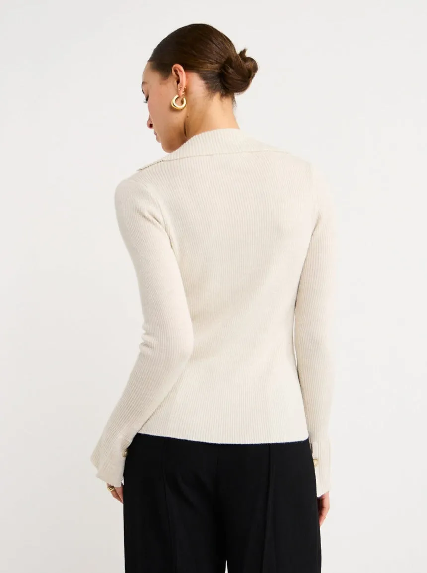 Assembly Label Anala Knit Shirt in Cream