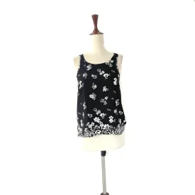 Atmosphere Black & White Printed Sleeveless Top | Gently Used |