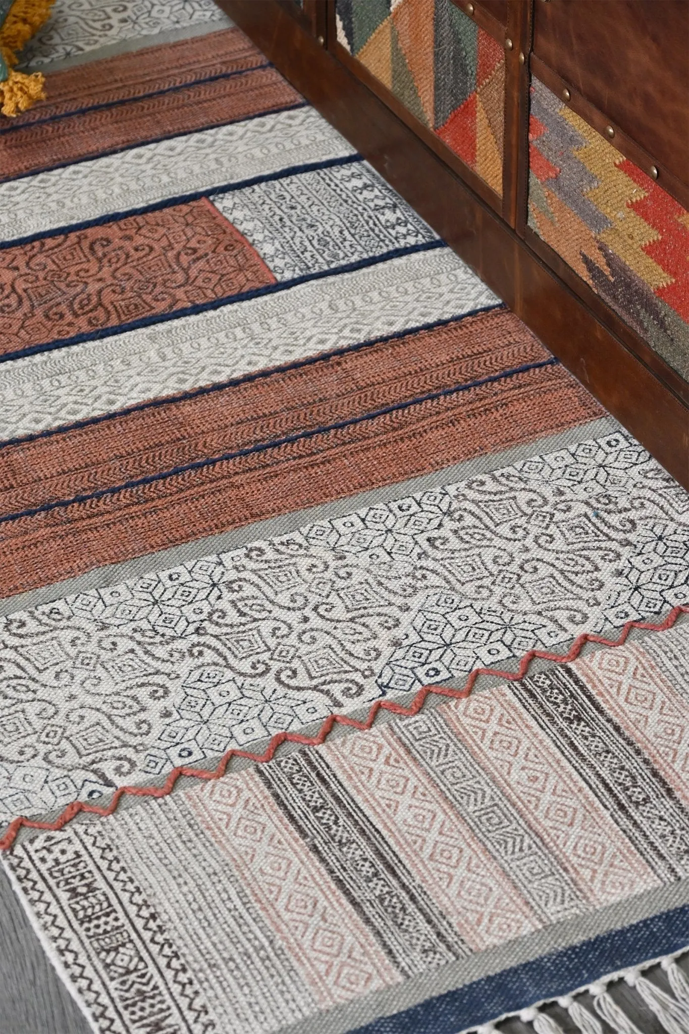 AURORA  - BLOCK PRINTED FLOOR RUNNER