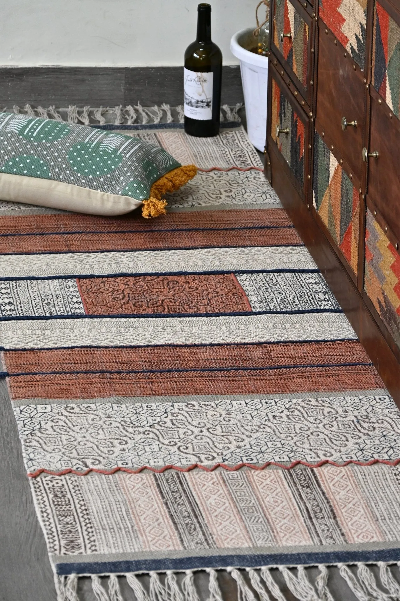 AURORA  - BLOCK PRINTED FLOOR RUNNER