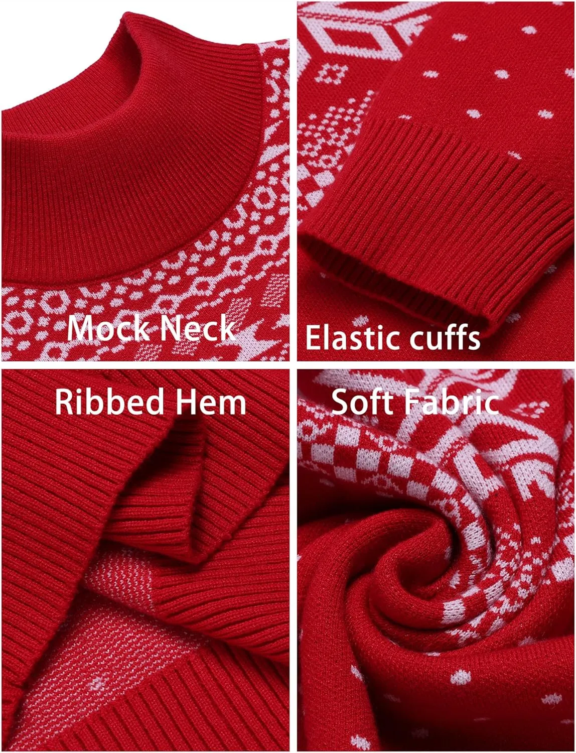 Babioboa Men's Mock Turtleneck Sweater Slim Fit Half Turtleneck Long Sleeve Knit Pullover Thermal Casual Solid Knitwear