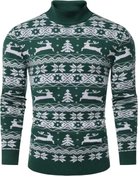 Babioboa Men's Mock Turtleneck Sweater Slim Fit Half Turtleneck Long Sleeve Knit Pullover Thermal Casual Solid Knitwear
