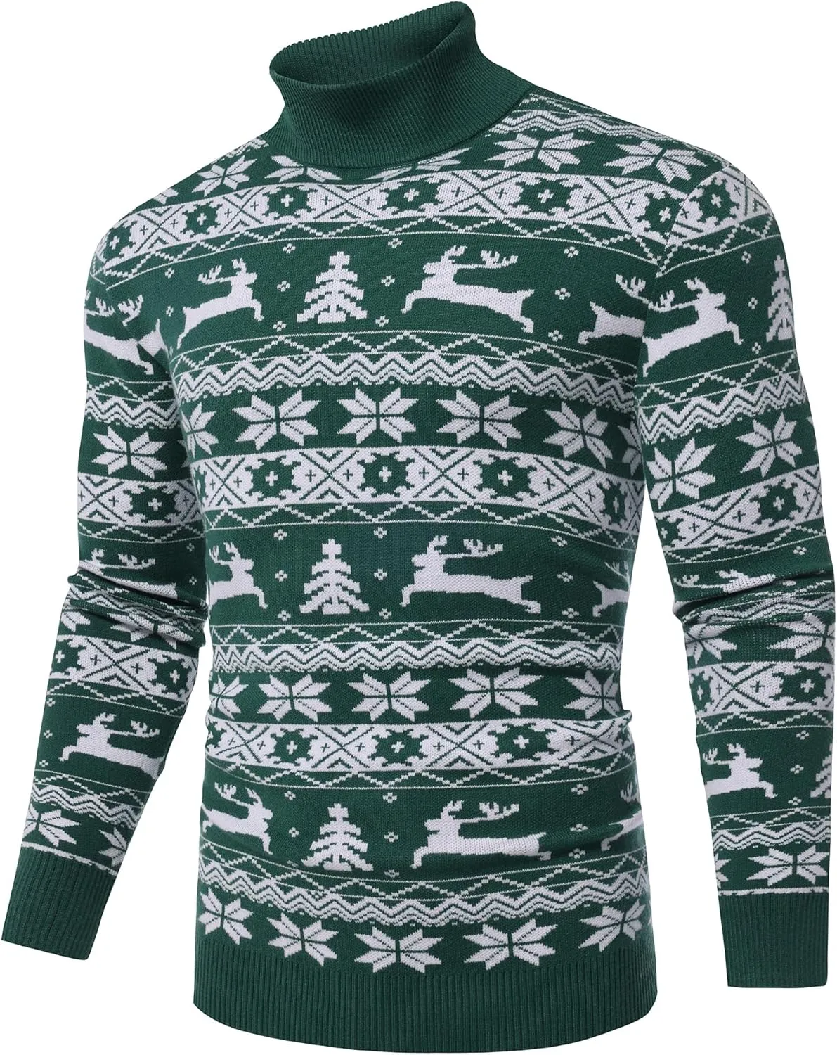 Babioboa Men's Mock Turtleneck Sweater Slim Fit Half Turtleneck Long Sleeve Knit Pullover Thermal Casual Solid Knitwear