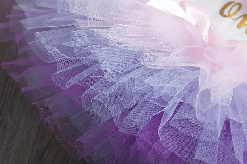 Baby Girl Summer Unicorn 1Y Birthday Party Tutu Dress