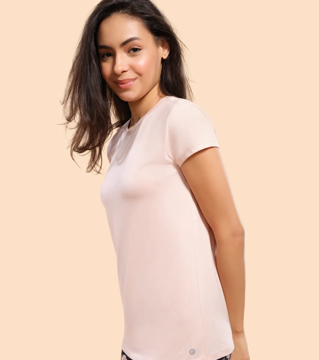 Basic Crew Tee – Graphic Print | Short Sleeve Crew Neck Stretch Cotton Tee