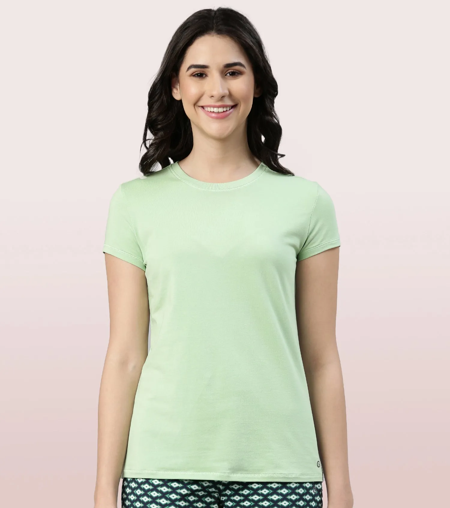 Basic Crew Tee – Graphic Print | Short Sleeve Crew Neck Stretch Cotton Tee
