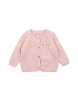 Bebe Needle Out Cardigan - Baby Pink (Size NB-2)