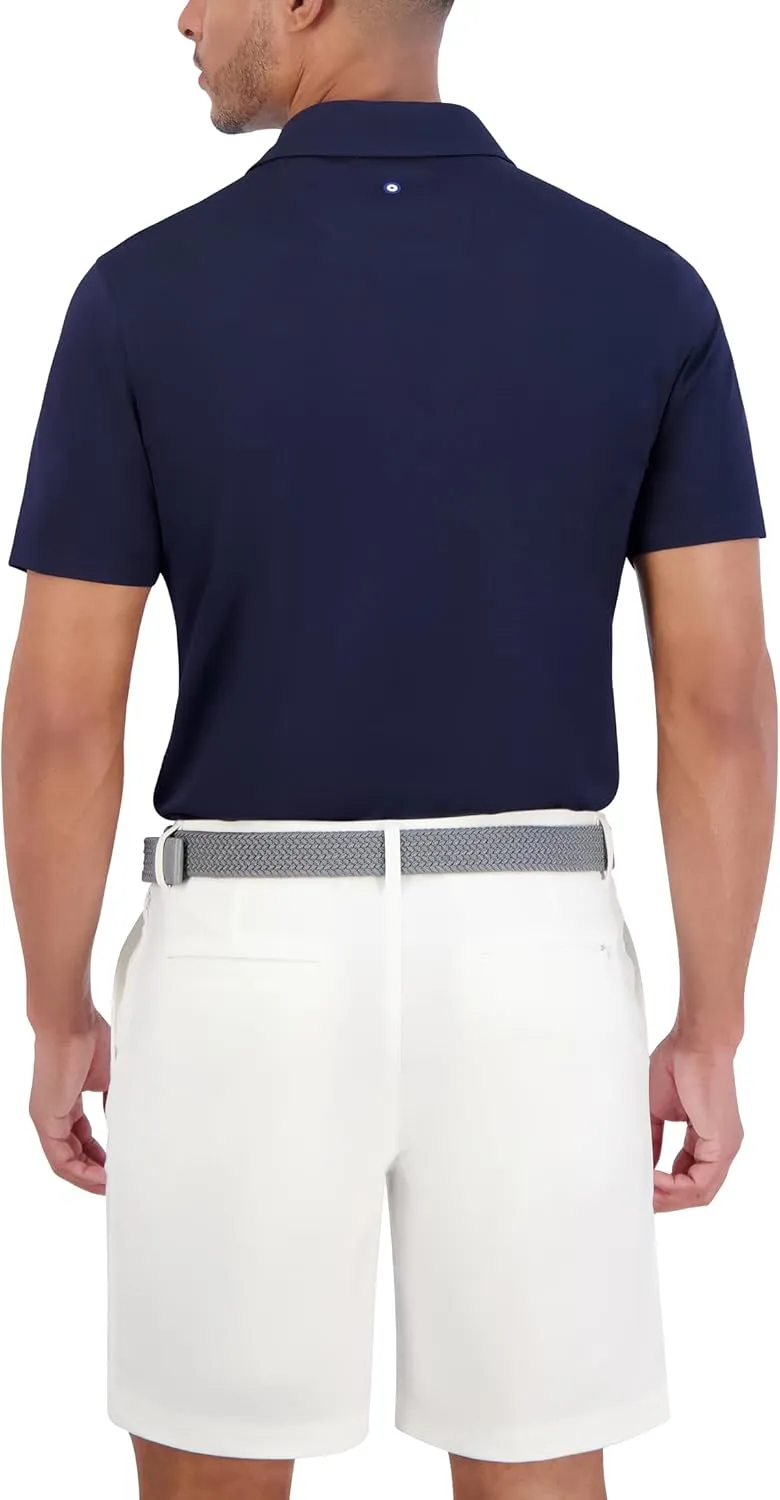 Ben Sherman Men's Pique Golf Sport Athletic Fit, UPF , Moisture-Wicking, Odor Resistant, Casual Shirt