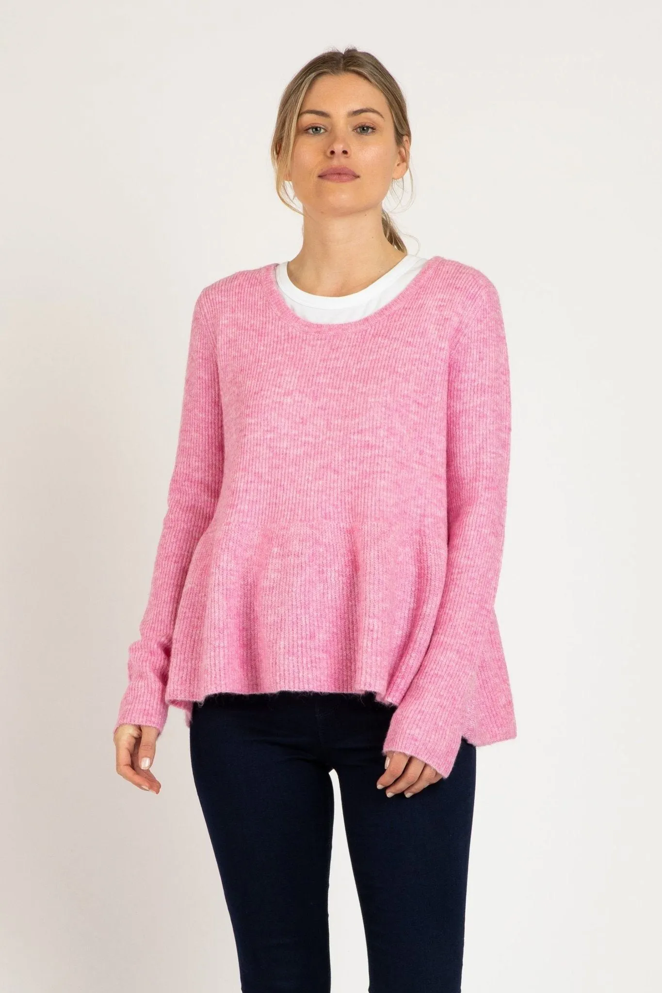Betty Basics Lexi Knit Jumper in Floss Pink