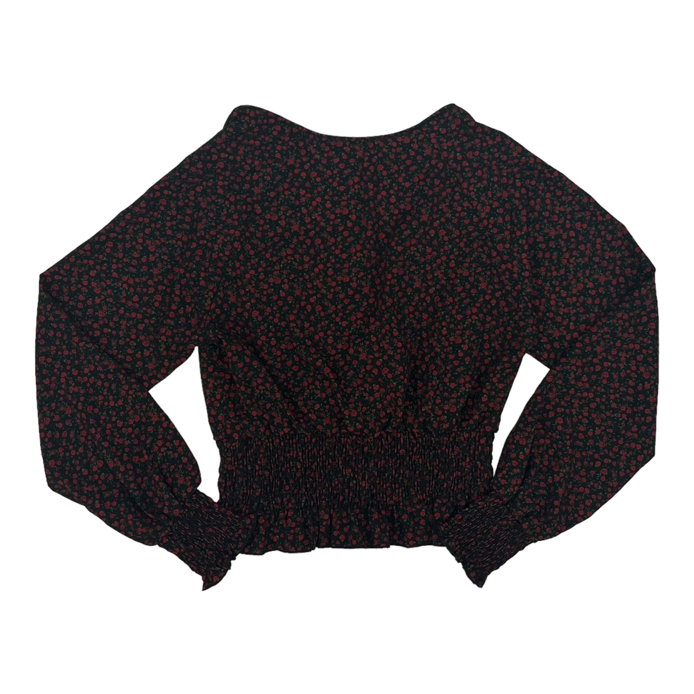 BLACK & RED BP BLOUSE LS, Size M