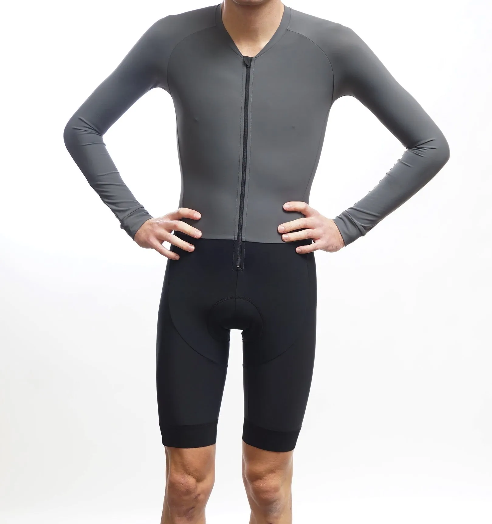 BLEM Gray Long Sleeve Road Suit BLEM