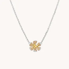 Blossom Flower Silver Necklace W.