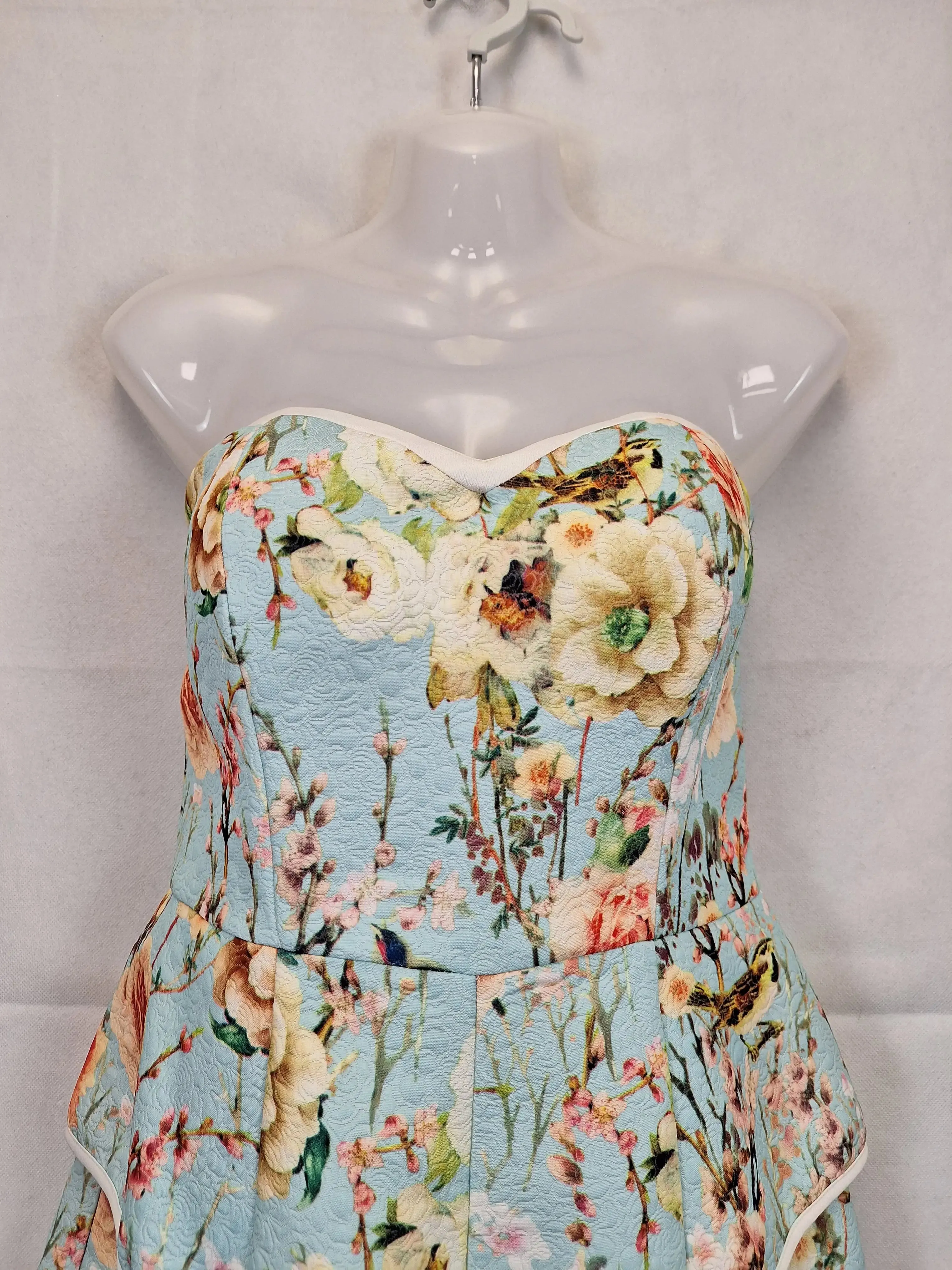Blue Juice Bustier Floral Playsuit Size 10
