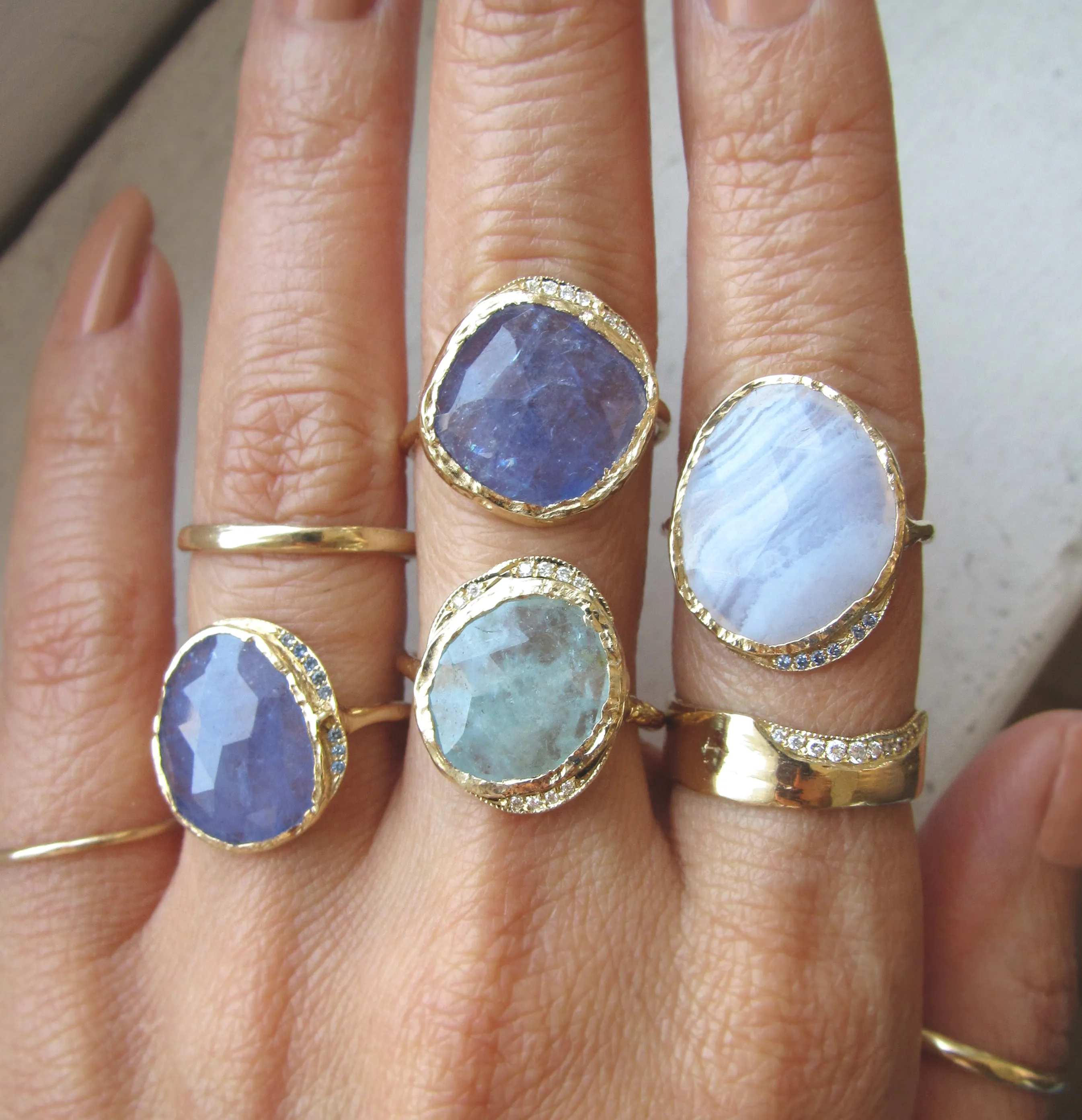 Blue Lace Agate Hidden Cove Ring