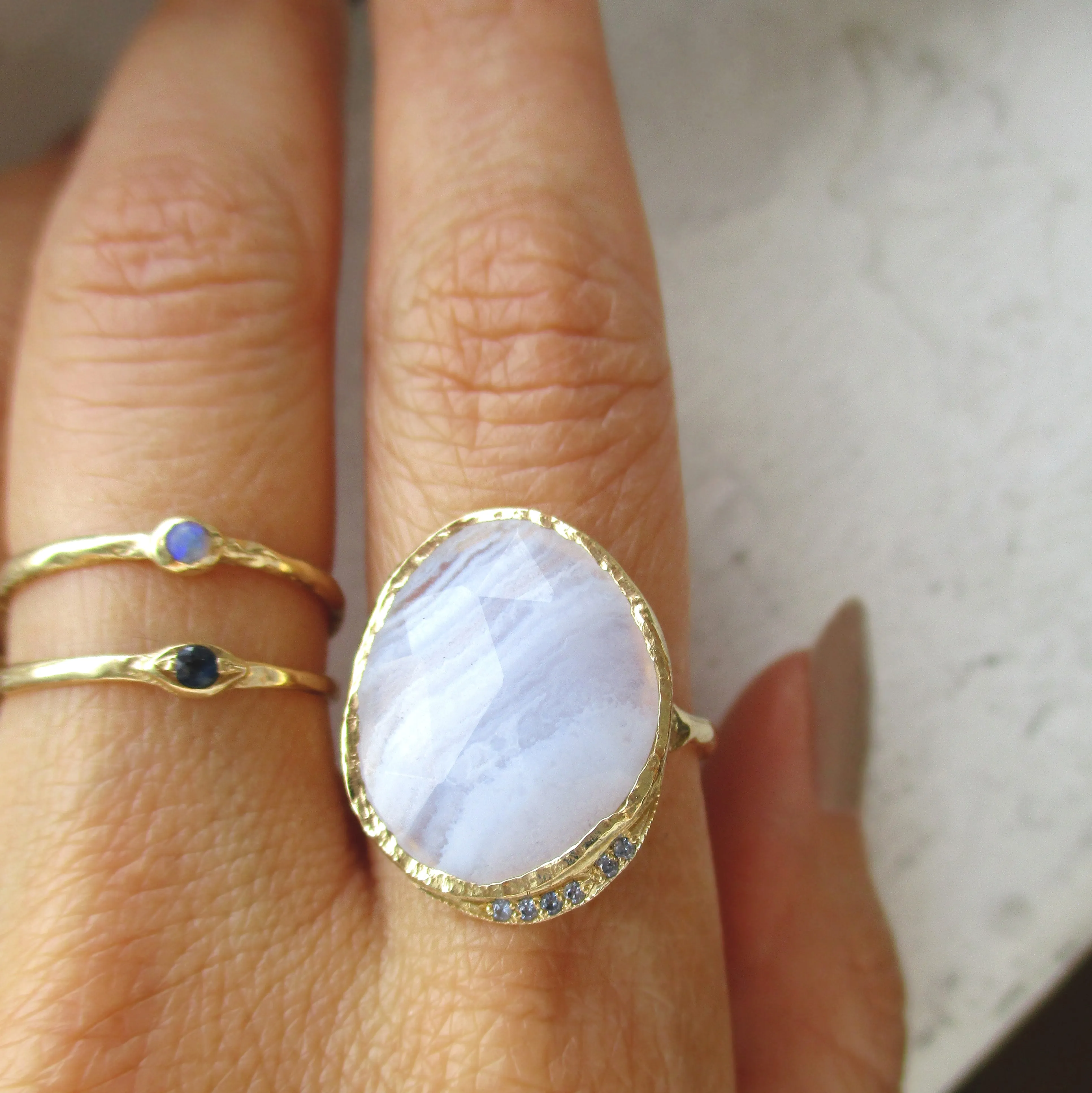 Blue Lace Agate Hidden Cove Ring