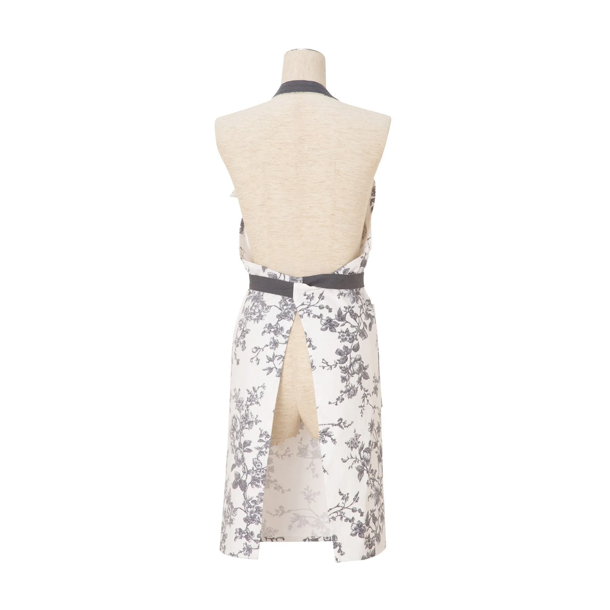 Botanical Cotton Full Apron Gray