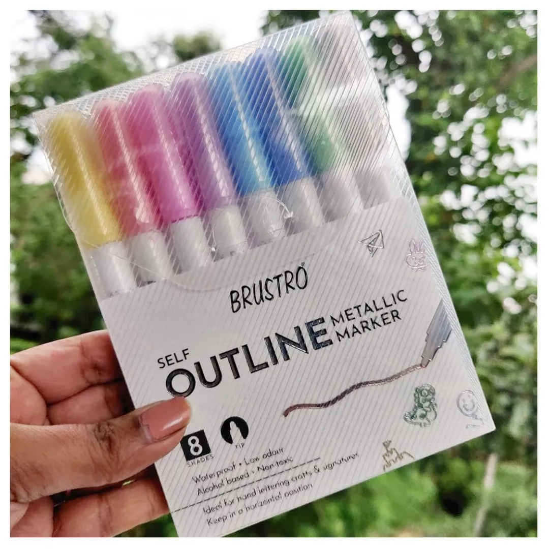 Brustro Self Outline Metallic Marker