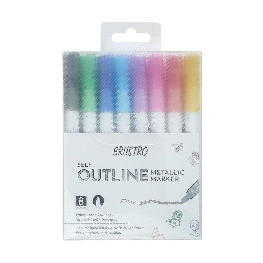 Brustro Self Outline Metallic Marker