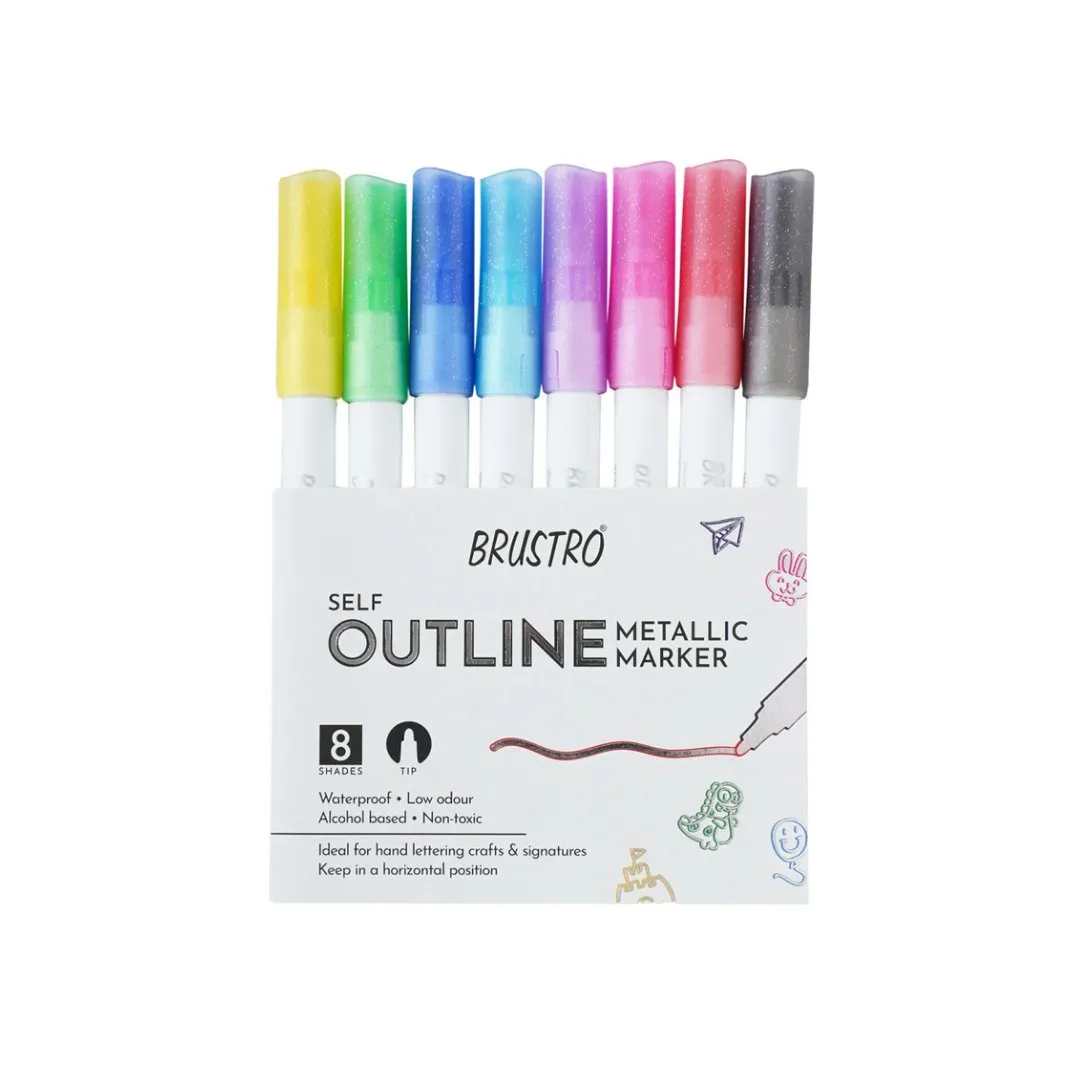 Brustro Self Outline Metallic Marker