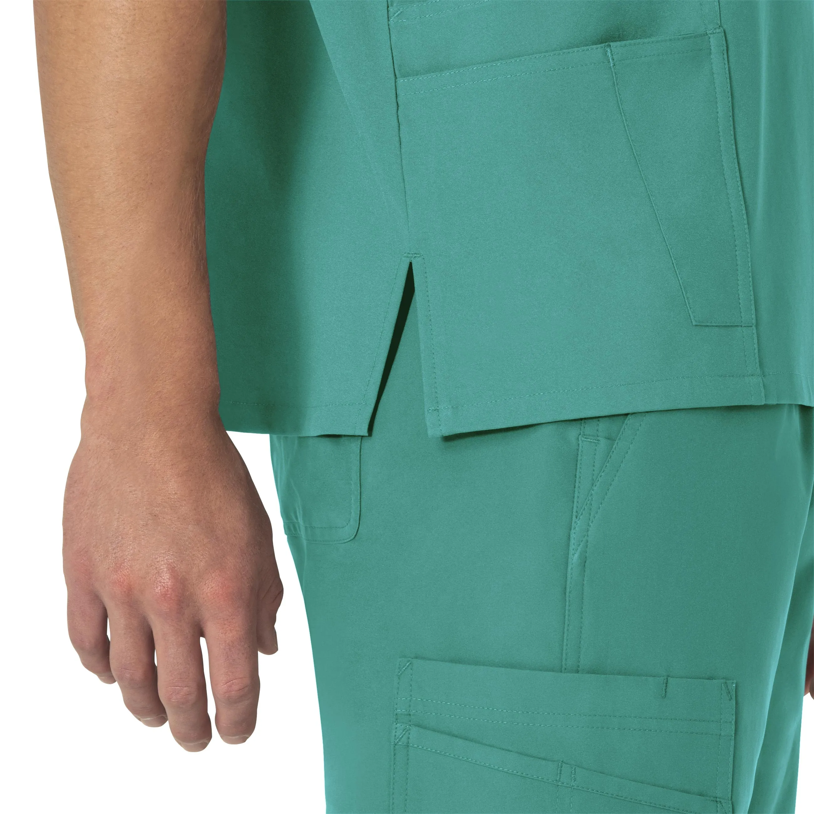 Carhartt Force Essentials Unisex V-Neck 6-Pocket Scrub Top - Teal Blue