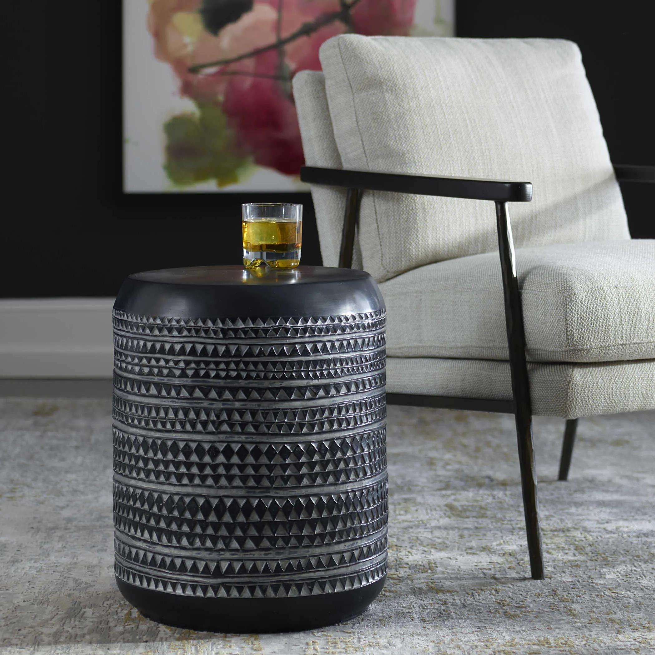 Chalk Black Accent Table