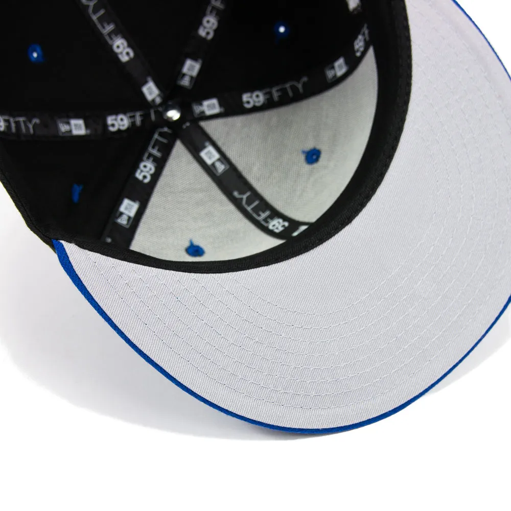 Cincinnati Reds 75 World Series Commissioner Fitted Cap (Black/Royal)