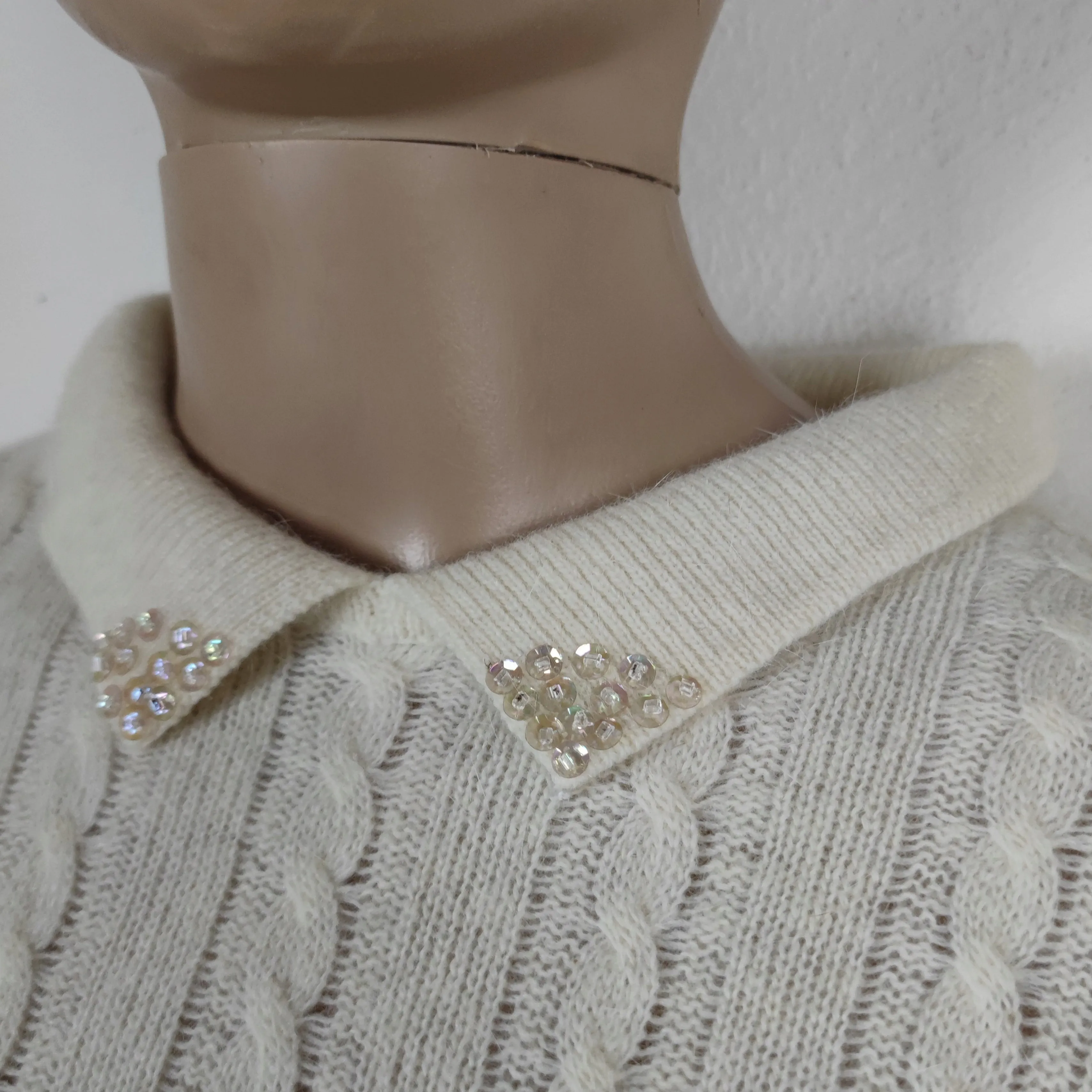 Completo vintage in maglia bianco